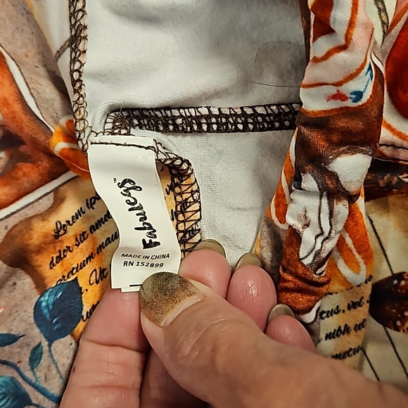 FABULEGS collage pattern mail art roses ladies notes legging Small cozy EUC - Picture 10 of 10